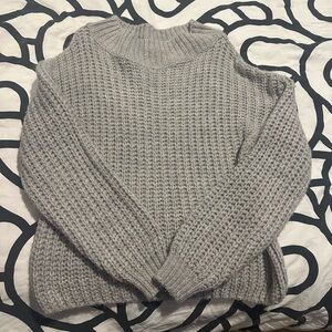 Elegant Gray Turtleneck Sweater